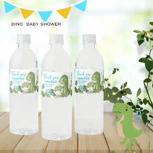 Étiquette Pour Bouteilles D'eau Baby Shower Personnalisé sur le thème des Dinosaur
