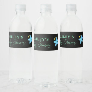 Étiquette Pour Bouteilles D'eau Baby shower personnalisé Twinkle Little Star