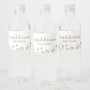 Étiquette Pour Bouteilles D'eau Baby Shower Petite Fleur Sauvage
