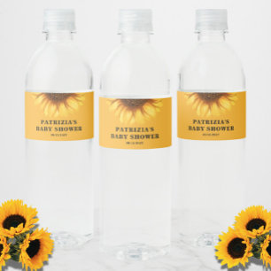 Étiquette Pour Bouteilles D'eau Baby Shower Tournesol