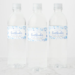Étiquette Pour Bouteilles D'eau Baby shower Valentine Blue Little Sweetheart