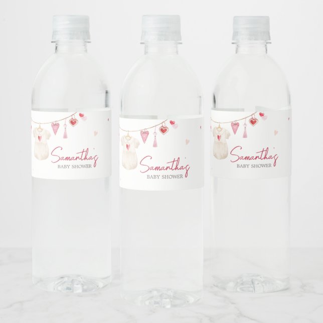 Étiquette Pour Bouteilles D'eau Baby shower Valentine Sweetheart (Bouteilles)