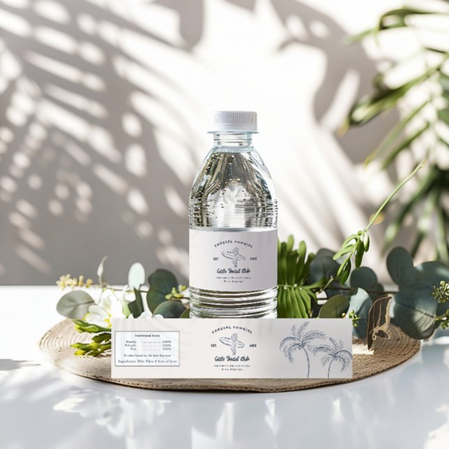Étiquette Pour Bouteilles D'eau Bachelorette Coastal Cowgirl (Créateur téléchargé)