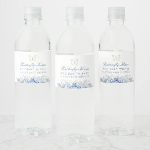 Étiquette Pour Bouteilles D'eau Baisers à papillon et voeux de bébé Baby shower ga