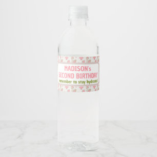 Étiquette Pour Bouteilles D'eau Ballerina anniversaire mignon lapin fille pastel r