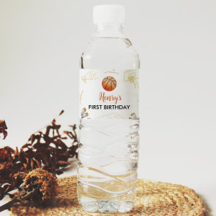 Étiquette Pour Bouteilles D'eau Basketball Étiquette bouteille d'eau Anniversaire