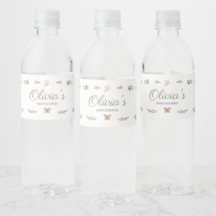 Étiquette Pour Bouteilles D'eau Bébé en fleurs Baby Shower Fleur Sauvage