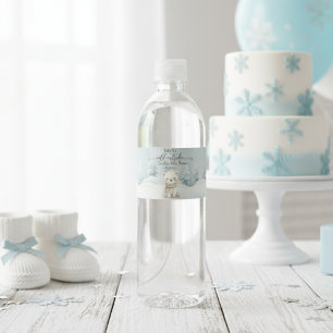 Étiquette Pour Bouteilles D'eau Bébé, il fait froid dehors Shower bébé ours polair