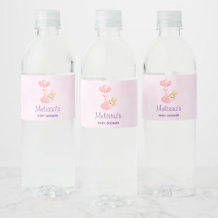 Étiquette Pour Bouteilles D'eau Bébé mignon dans un Baby shower de couverture de c