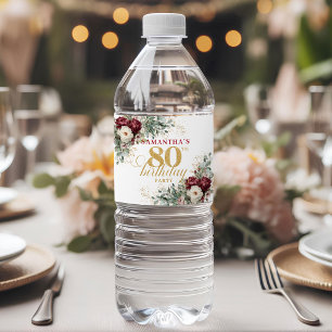 Étiquette Pour Bouteilles D'eau Belle Étiquette d'Eau Bordeaux Rosé pour 80e Anniv