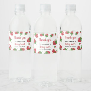 Étiquette Pour Bouteilles D'eau Berry Sweet Baby shower mignonne fraise mûre