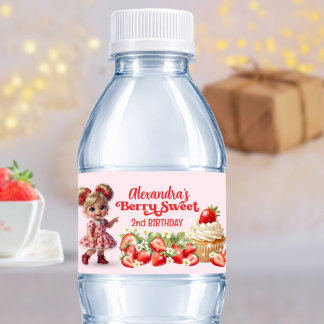 Étiquette Pour Bouteilles D'eau Berry Sweet Birthday - Baby Blonde
