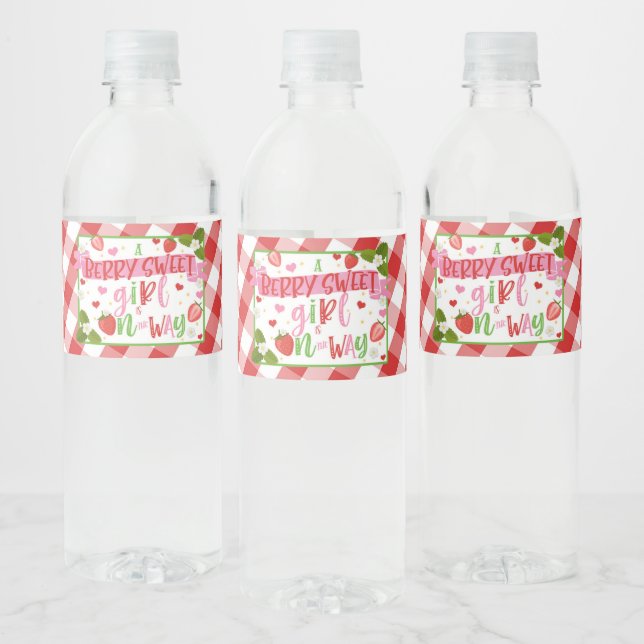 Étiquette Pour Bouteilles D'eau Berry Sweet Girl est sur le chemin (Bouteilles)