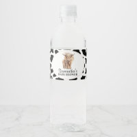 Black Cow Print Highland Cow Calf Baby shower