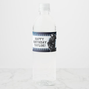 Étiquette Pour Bouteilles D'eau Black Panther Anniversaire