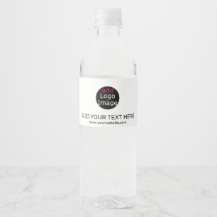 Étiquette Pour Bouteilles D'eau Blanc Chic Entreprise Personnalisé Moderne Profess