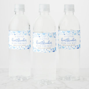 Étiquette Pour Bouteilles D'eau Blue Valentine Little Heartbreaker Baby shower