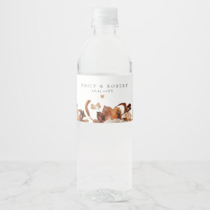 Étiquette Pour Bouteilles D'eau Bohémien Burange Chute Mariage Floral
