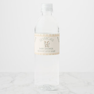 Étiquette Pour Bouteilles D'eau ~Boho Bunny Baby shower neutre