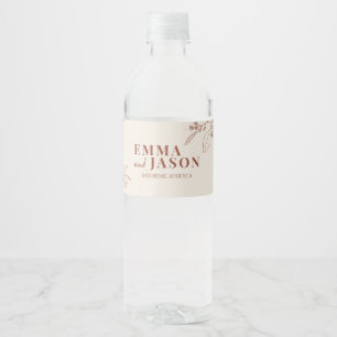 Étiquette Pour Bouteilles D'eau Boho Floral Mariage Étiquette de bouteille d'eau