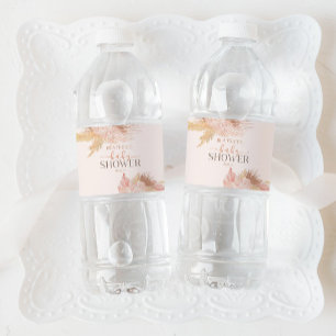 Étiquette Pour Bouteilles D'eau Boho Soft Rose Floral Baby shower