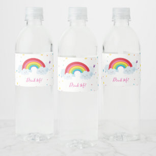 Étiquette Pour Bouteilles D'eau BOISSONS de fête coloré amusant arc-en-ciel couleu