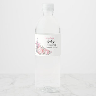 Étiquette Pour Bouteilles D'eau Bonjour Bebe Baby shower Floral français