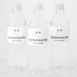 Étiquette Pour Bouteilles D'eau Bonne dentition dentaire Bouteille d'eau souriante