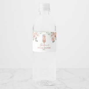 Étiquette Pour Bouteilles D'eau Bouteille d'eau à pétales de rose poussiéreuse ros