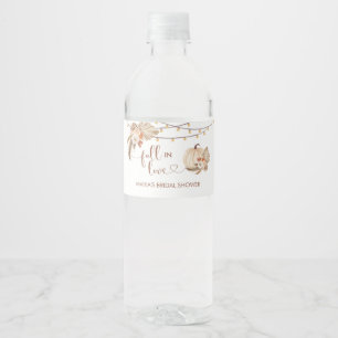 Étiquette Pour Bouteilles D'eau Bouteille d'eau Bohème Rustique Citrouille Coup de