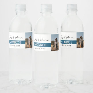 Étiquette Pour Bouteilles D'eau Bouteille d'eau Mariage simple ligne