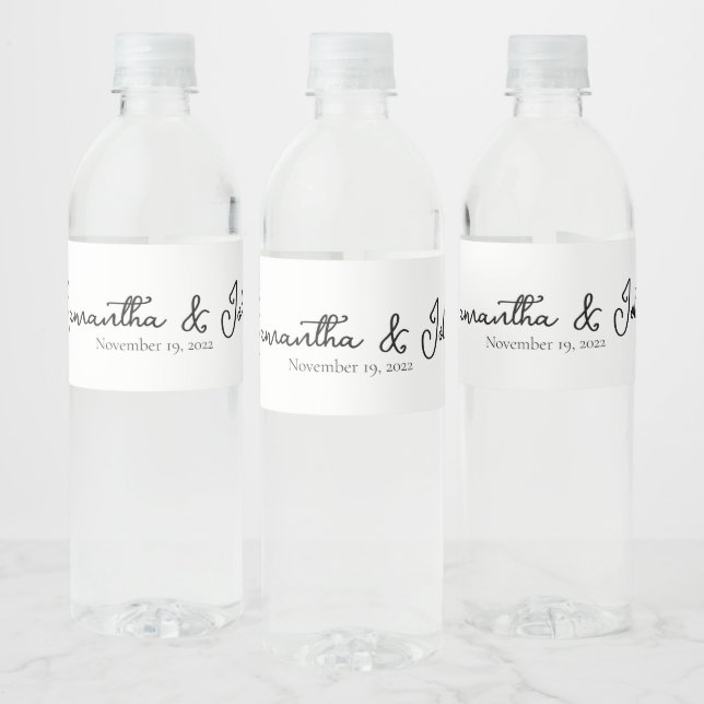 Étiquette Pour Bouteilles D'eau Bouteille d'eau personnalisée de mariage invité (Bouteilles)