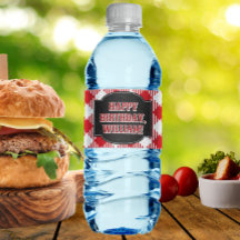 Bouteille d'eau pour fête d'anniversaire barbecue