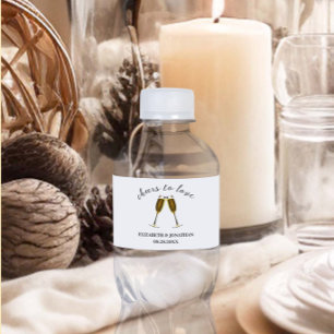 Étiquette Pour Bouteilles D'eau Bravo pour aimer les lunettes de champagne