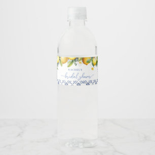 Étiquette Pour Bouteilles D'eau Bride de Citrus de Citron Méditerranéen