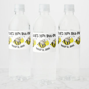 Étiquette Pour Bouteilles D'eau Bumblebee Bee Day fête d'anniversaire personnalisé