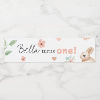Étiquette Pour Bouteilles D'eau Bunny Anniversaire Fête Étiquette bouteille d'eau