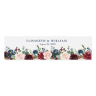 Burgundy Navy Blue Blush Floral Watercolor Mariage