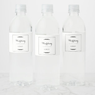 Étiquette Pour Bouteilles D'eau Cadeau Personnalisé Élégant de Mariage Moderne Sur