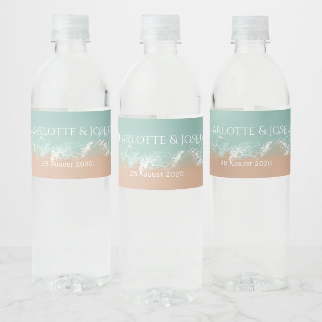 Étiquette Pour Bouteilles D'eau Cadeaux de mariage simples pour la plage en été (Bouteilles)