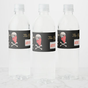 Étiquette Pour Bouteilles D'eau CAPITAINE MAYFLOWER'S Flag (Drapeau de la étiquet