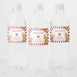 Étiquette Pour Bouteilles D'eau Carnaval de cirque Décor de fête d'anniversaire