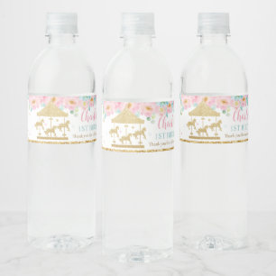 Étiquette Pour Bouteilles D'eau Carnaval de Monnaie Rose
