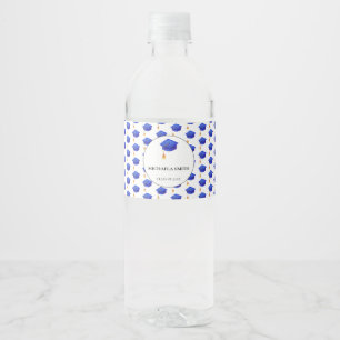 Étiquette Pour Bouteilles D'eau Casquette bleu simple Motif