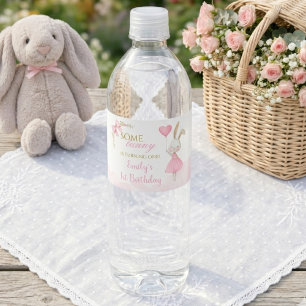 Étiquette Pour Bouteilles D'eau Certain Lapin est Une Coquette Ballerine à Nœud Ro