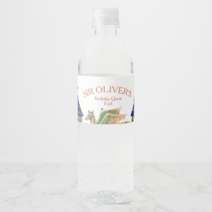 Étiquette Pour Bouteilles D'eau Chevalier et Dragon