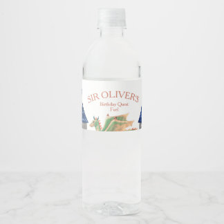 Étiquette Pour Bouteilles D'eau Chevalier et Dragon