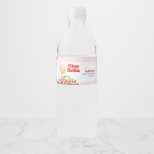 Étiquette Pour Bouteilles D'eau Ciao bella la dolce vita Italian Bridal Shower