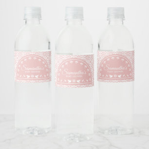 Étiquette Pour Bouteilles D'eau Cielito Lindo Rose Fête de Bébé Papier Découpé