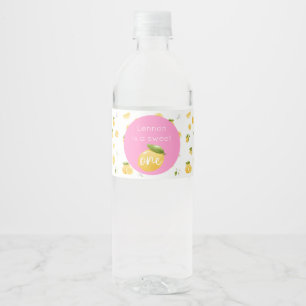 Étiquette Pour Bouteilles D'eau Citron sucré Un 1er anniversaire